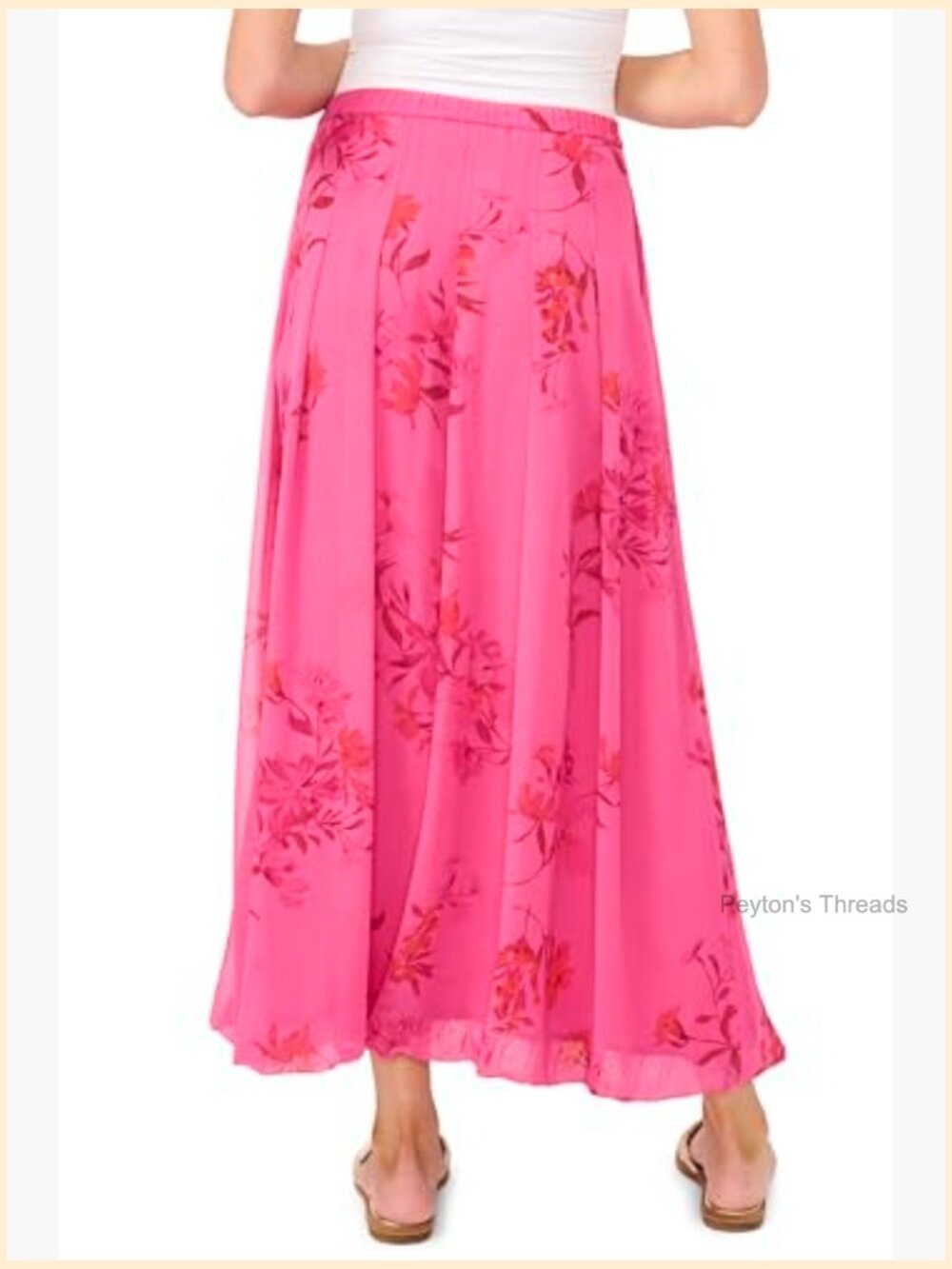 Pleated Bubble Midi Skirt - 100% Rayon, Zipper Closure, Hand Wash - Picture 5 of 5